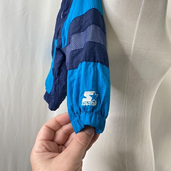 Boys Size 12 Months Windbreaker Jacket Starter Blue Vintage Full Zip - Picture 7 of 10